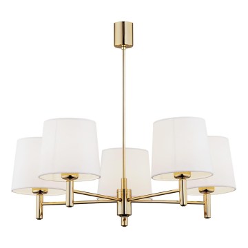 Brilagi - Candelabru cu tijă MONTE 5xE27/60W/230V crem/auriu