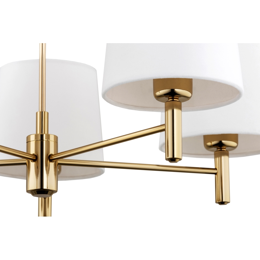 Brilagi - Candelabru cu tijă MONTE 5xE27/60W/230V crem/auriu