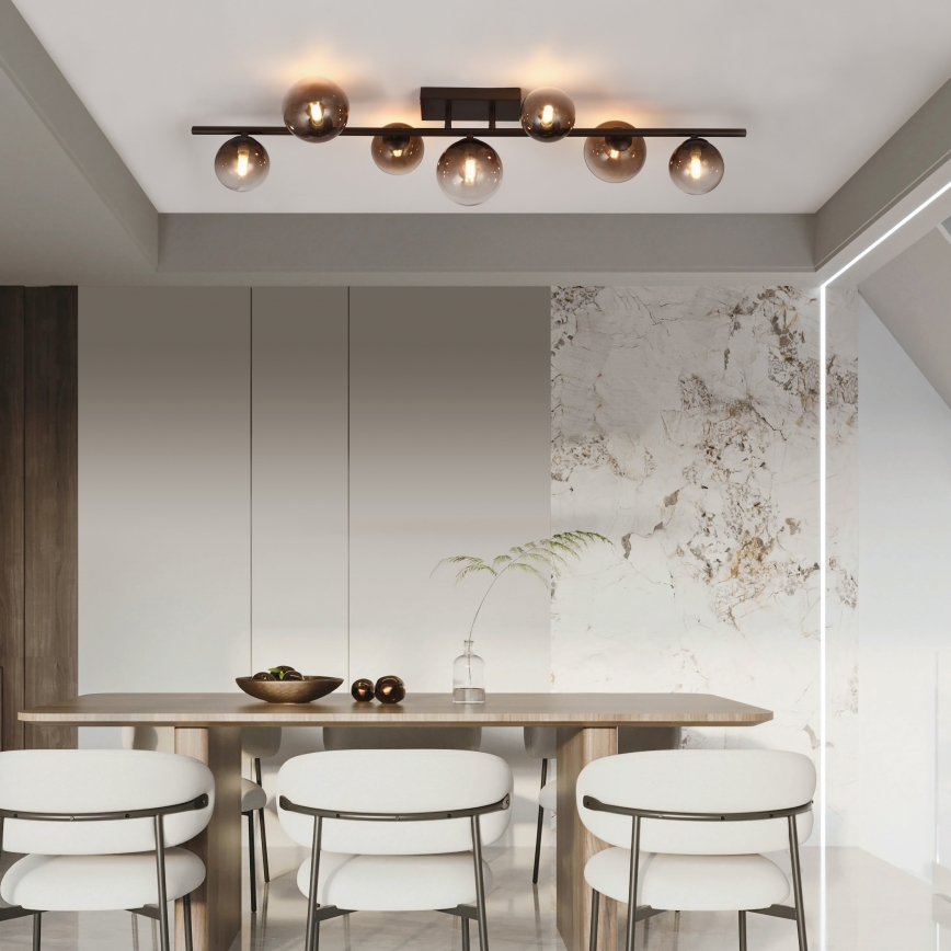 Brilagi - Candelabru LED aplicat MILLA 7xG9/3W/230V maro/maro fumuriu