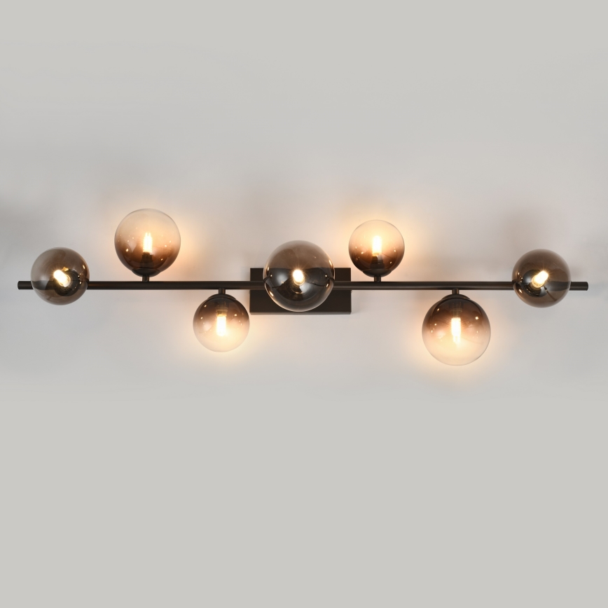Brilagi - Candelabru LED aplicat MILLA 7xG9/3W/230V maro/maro fumuriu