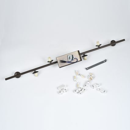Brilagi - Candelabru LED aplicat MILLA 7xG9/3W/230V maro/maro fumuriu