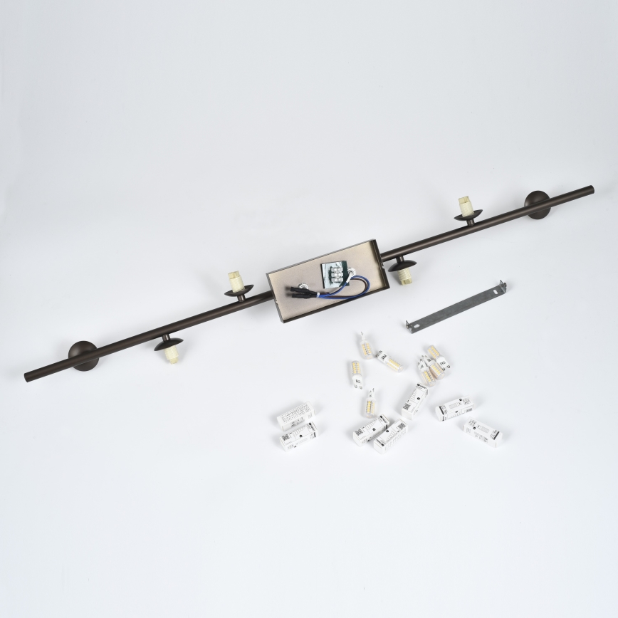 Brilagi - Candelabru LED aplicat MILLA 7xG9/3W/230V maro/maro fumuriu