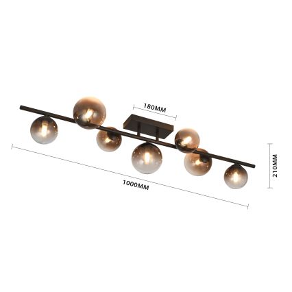 Brilagi - Candelabru LED aplicat MILLA 7xG9/3W/230V maro/maro fumuriu