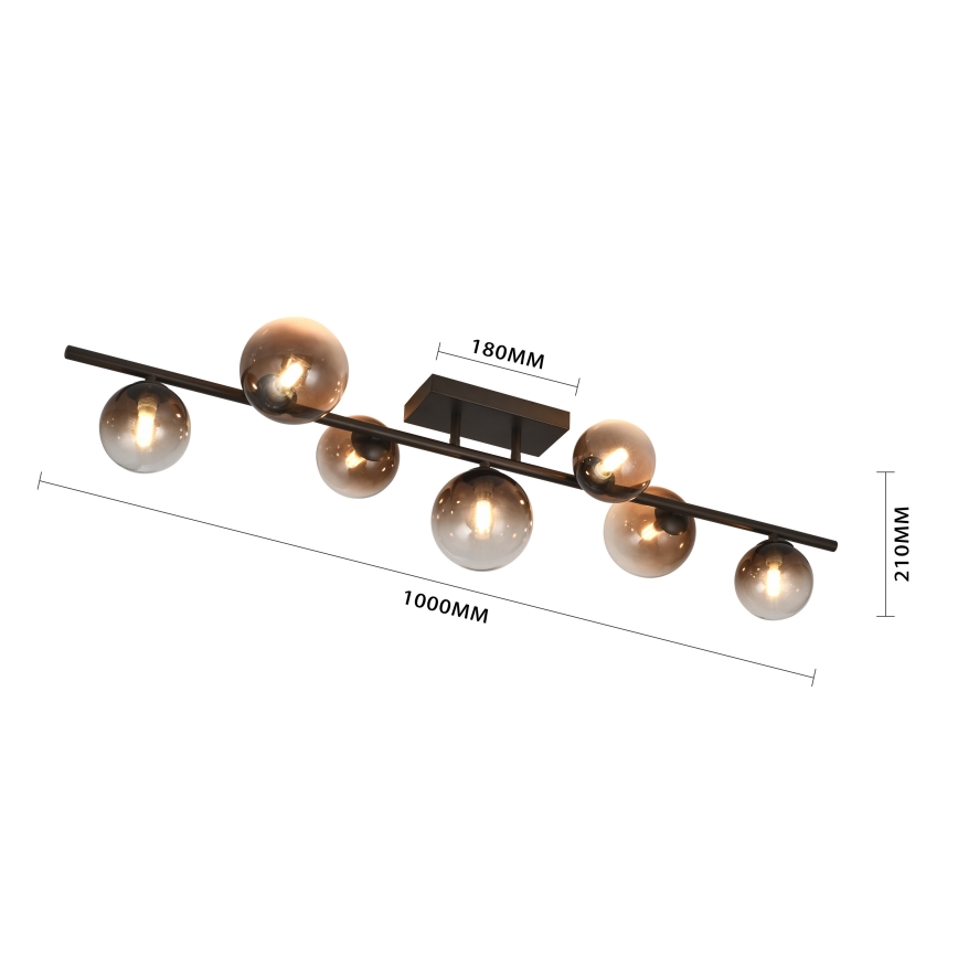 Brilagi - Candelabru LED aplicat MILLA 7xG9/3W/230V maro/maro fumuriu