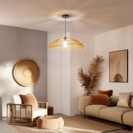 Brilagi - Candelabru LED pe cablu CERIA BOHO 1xE27/40W/230V Ø 70 cm, maro