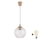 Brilagi - Candelabru LED pe cablu RETRO GLASS 1xE27/60W/230V Ø 18 cm bej/transparent