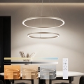 Brilagi - Candelabru LED reglabil, suspendat pe cablu PORTOFINO LED/98W/230V 3000-6000K diam. 80 cm bej + telecomandă