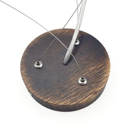 Brilagi - Candelabru LED suspendat CARVALHO SMOKEY, 3xE27/60W/230V, stejar, Ø 47,5 cm