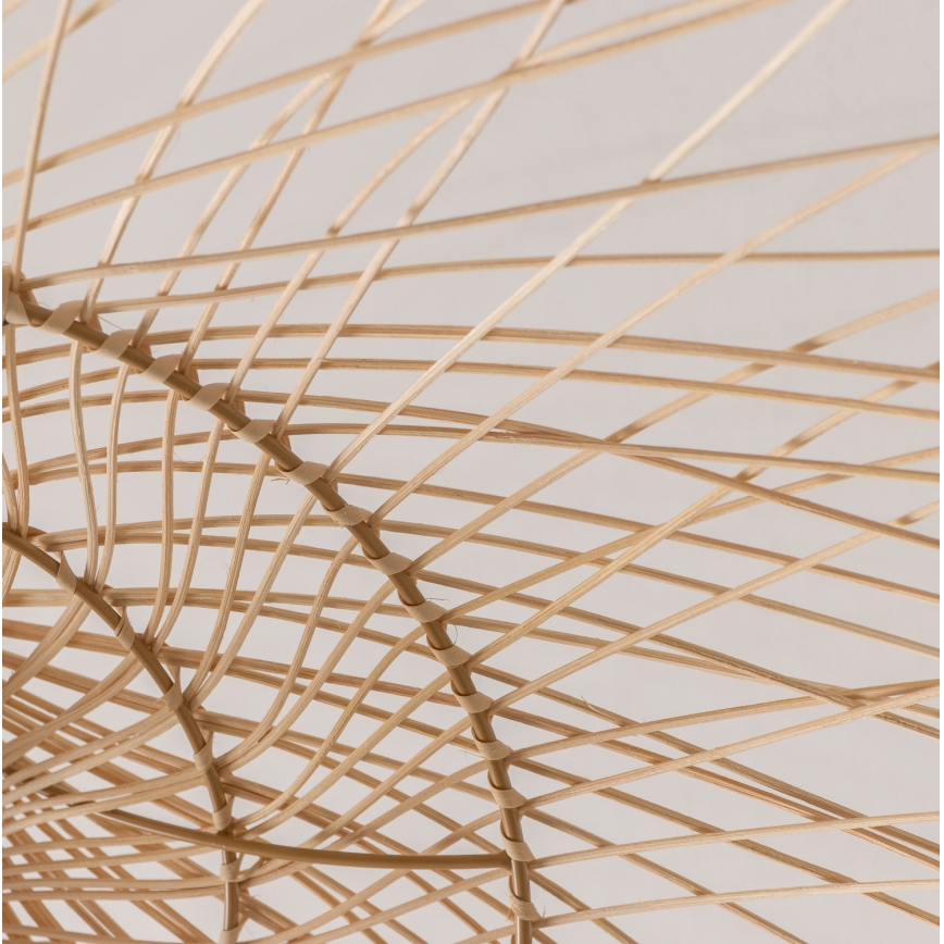 Brilagi - Candelabru LED suspendat pe cablu CERIA BOHO, 1xE27/40W/230V, Ø 100 cm, bambus