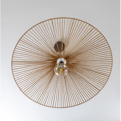 Brilagi - Candelabru LED suspendat pe cablu CERIA BOHO 1xE27/40W/230V Ø 90 cm maro