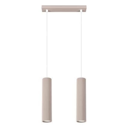 Brilagi - Candelabru LED suspendat pe cablu CRESTO 2xGU10/10W/230V taupe