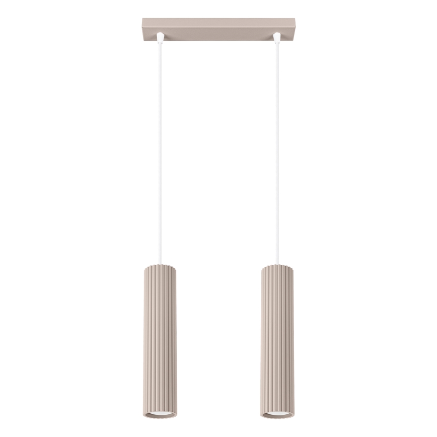 Brilagi - Candelabru LED suspendat pe cablu CRESTO 2xGU10/10W/230V taupe
