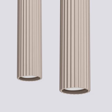 Brilagi - Candelabru LED suspendat pe cablu CRESTO 2xGU10/10W/230V taupe