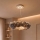 Brilagi - Candelabru LED suspendat pe cablu FEATHER 3xE27/40W/230V + 3xLED/3W Ø 50 cm, gri