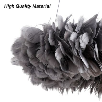 BRILAGI - Candelabru LED suspendat pe cablu FEATHER 3xE27/40W/230V + 3xLED/3W Ø 50 cm, gri