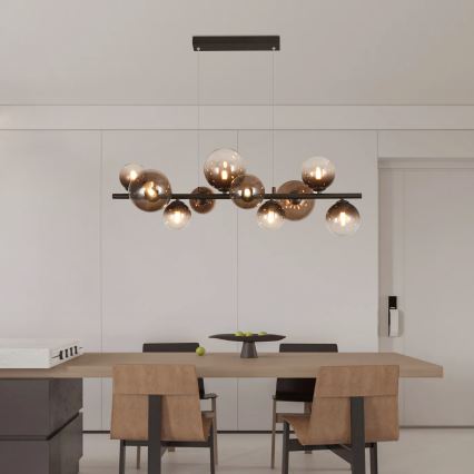 Brilagi - Candelabru LED suspendat pe cablu MILLA 10xG9/3W/230V maro/maro fumuriu