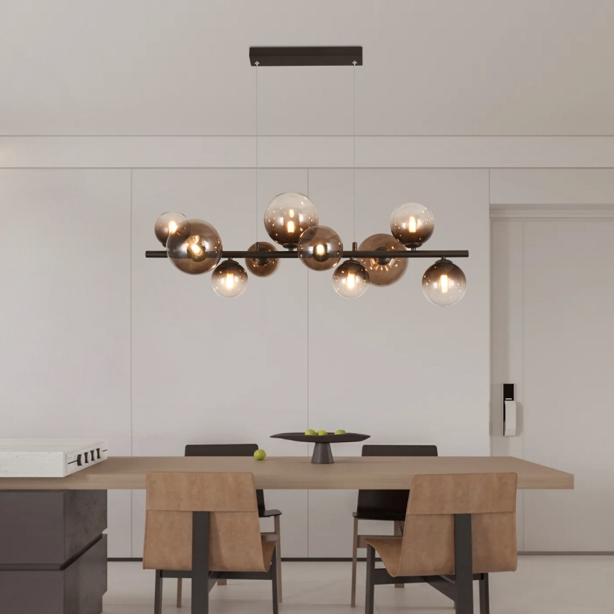 Brilagi - Candelabru LED suspendat pe cablu MILLA 10xG9/3W/230V maro/maro fumuriu