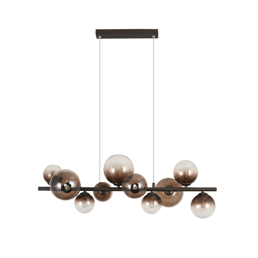 Brilagi - Candelabru LED suspendat pe cablu MILLA 10xG9/3W/230V maro/maro fumuriu