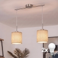 Brilagi - Candelabru LED suspendat pe cablu NUBILA 2xE27/60W/230V maro deschis