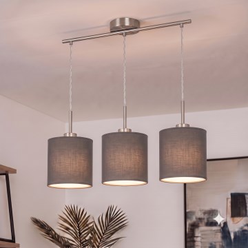 Brilagi - Candelabru LED suspendat pe cablu NUBILA, 3xE27/60W/230V, antracit