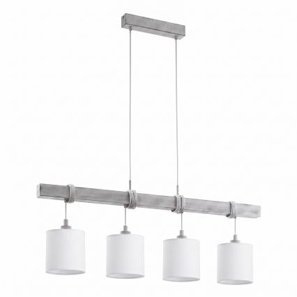 Brilagi - Candelabru LED suspendat pe cablu NUBILA 4xE27/60W/230V gri/alb