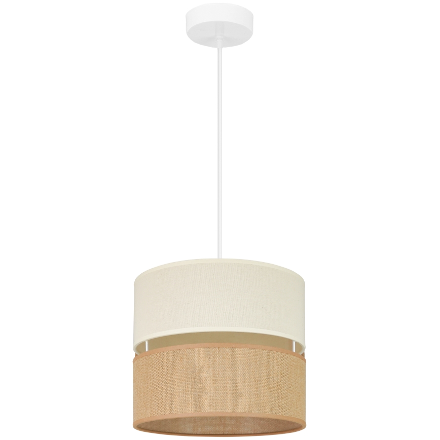 Brilagi - Candelabru suspendat pe cablu ROYAL YUTE 1xE27/15W/230V diam. 25 cm bej/crem