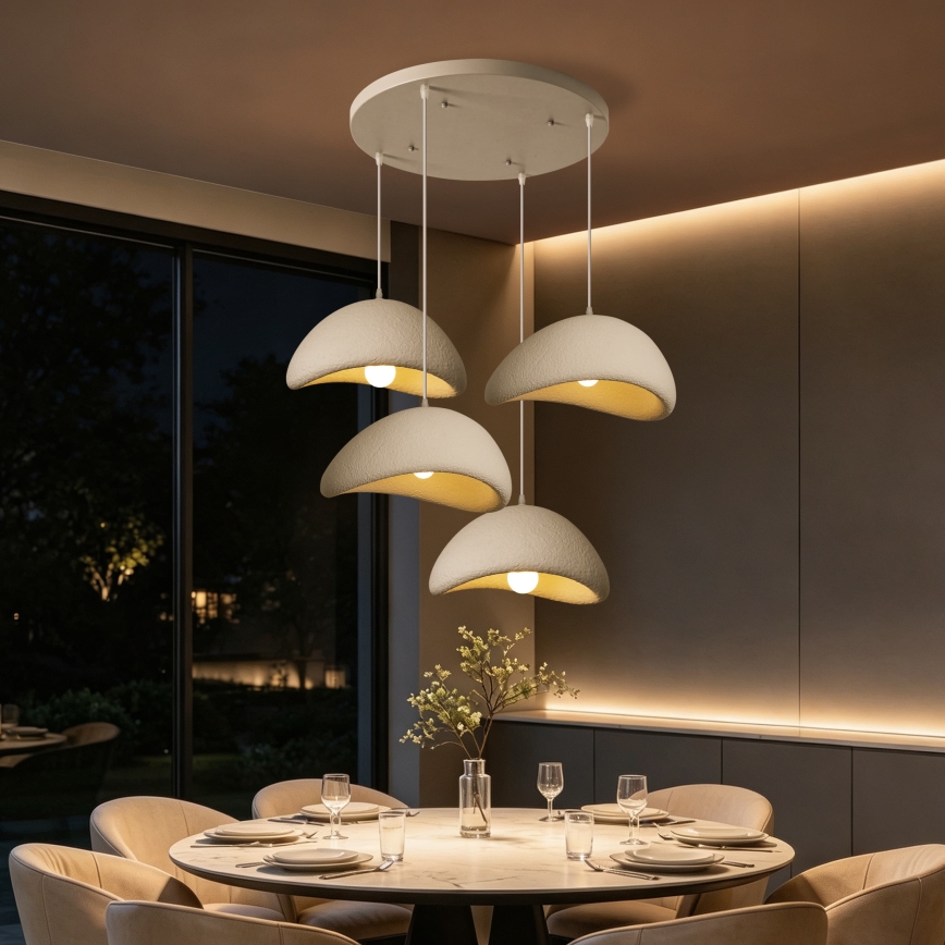 BRILAGI - Candelabru pe cablu WABI SABI 4xE27/60W/230V alb