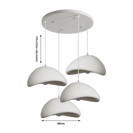 BRILAGI - Candelabru pe cablu WABI SABI 4xE27/60W/230V alb