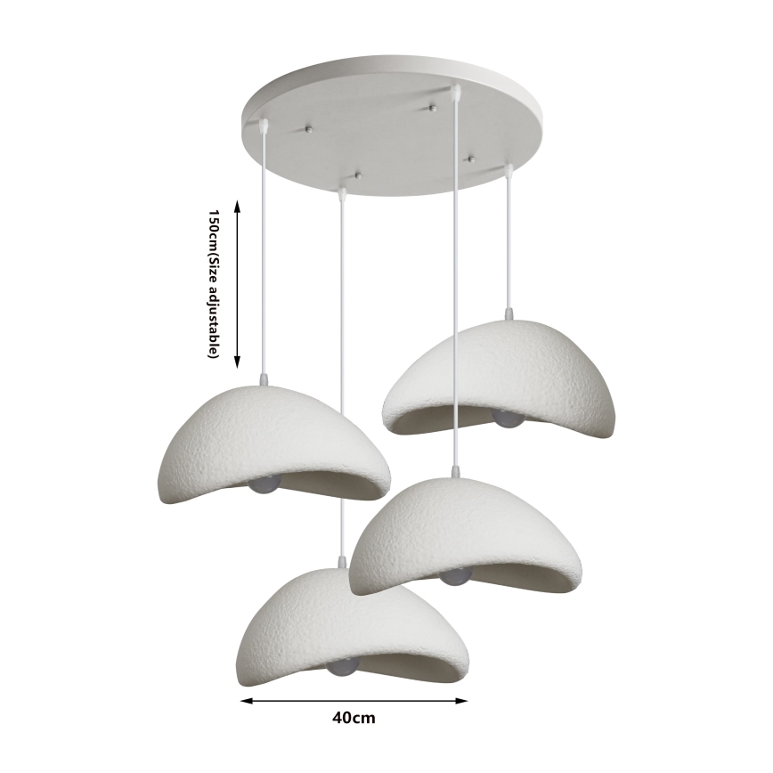 BRILAGI - Candelabru pe cablu WABI SABI 4xE27/60W/230V alb