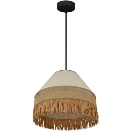 Brilagi - Candelabru suspendat pe cablu WINNETOU AVIGNION 1xE27/15W/230V diametru 35 cm maro/crem