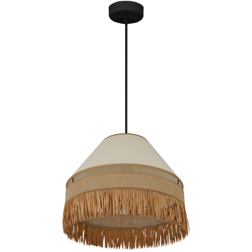 Brilagi - Candelabru suspendat pe cablu WINNETOU AVIGNION 1xE27/15W/230V diametru 35 cm maro/crem