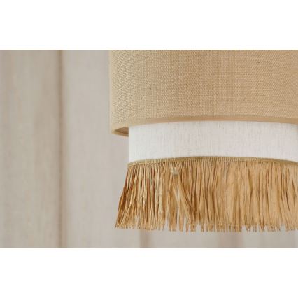 Brilagi - Candelabru suspendat pe cablu WINNETOU BOHO 1xE27/15W/230V diametru 25 cm maro/crem