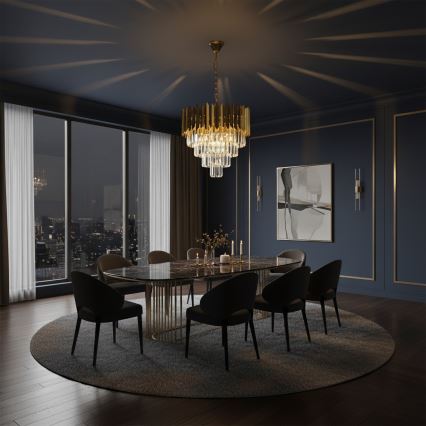 Brilagi - Candelabru pe lanț CRISTAL 5xE14/40W/230V Ø 45 cm