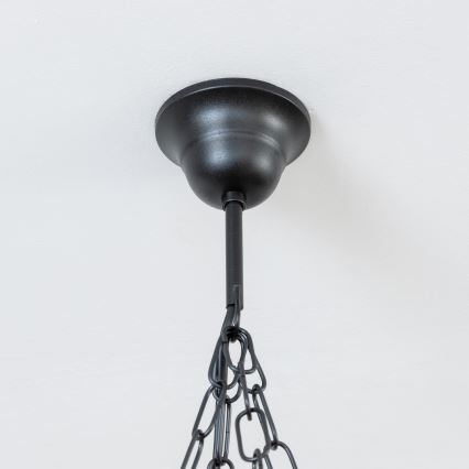 Brilagi - Candelabru pe lanț TIMONA 4xE14/40W/230V diam. 50 cm fag/nuc