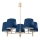 Brilagi - Candelabru pe tijă MONTE, 5xE27/60W/230V, albastru/auriu