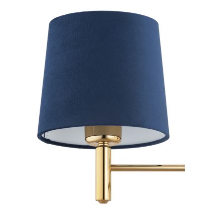 Brilagi - Candelabru pe tijă MONTE, 5xE27/60W/230V, albastru/auriu