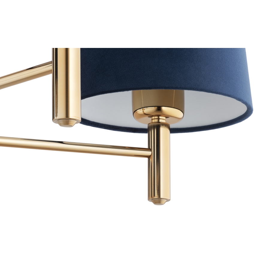 Brilagi - Candelabru pe tijă MONTE, 5xE27/60W/230V, albastru/auriu