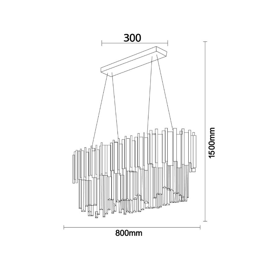 Brilagi - Candelabru suspendat cu cablu PLAZA 10xE14/40W/230V