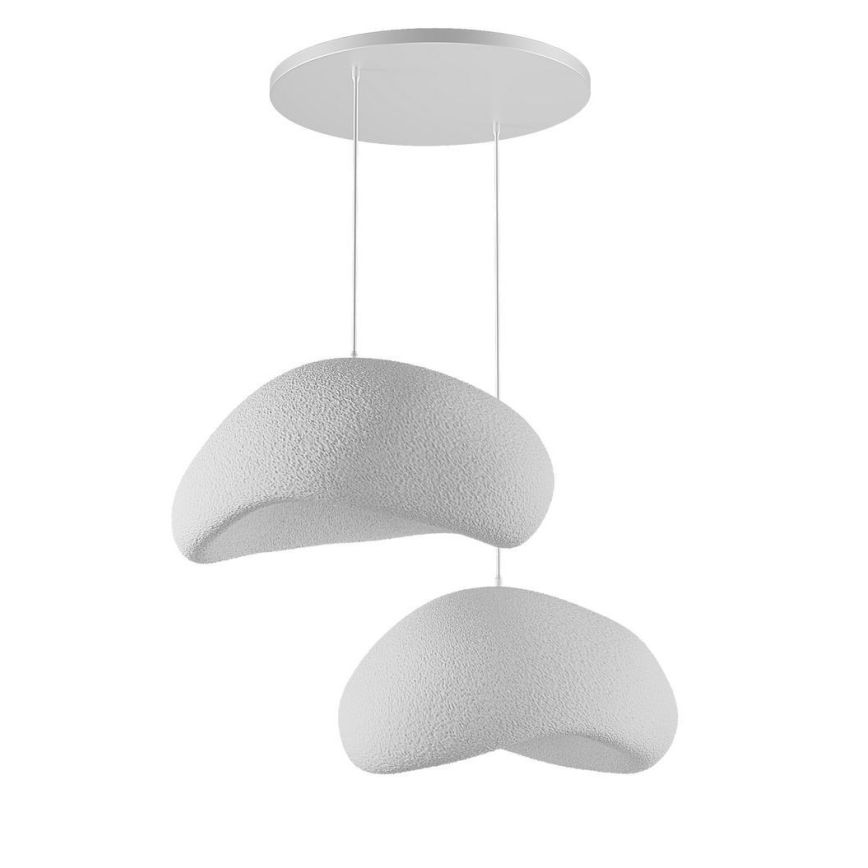Brilagi - Candelabru suspendat cu cablu WABI SABI, 2xE27/40W/230V, Ø 60 cm, alb
