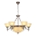 Brilagi - Candelabru suspendat cu lanț DAHLIA 9xE27/40W/230V Ø 74 cm alamă