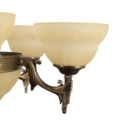 BRILAGI - Candelabru suspendat cu lanț DAHLIA 9xE27/40W/230V Ø 74 cm alamă