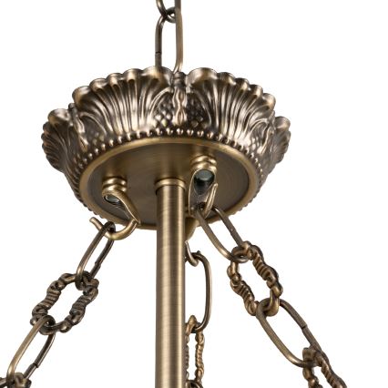BRILAGI - Candelabru suspendat cu lanț DAHLIA 9xE27/40W/230V Ø 74 cm alamă