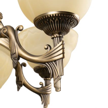 BRILAGI - Candelabru suspendat cu lanț DAHLIA 9xE27/40W/230V Ø 74 cm alamă