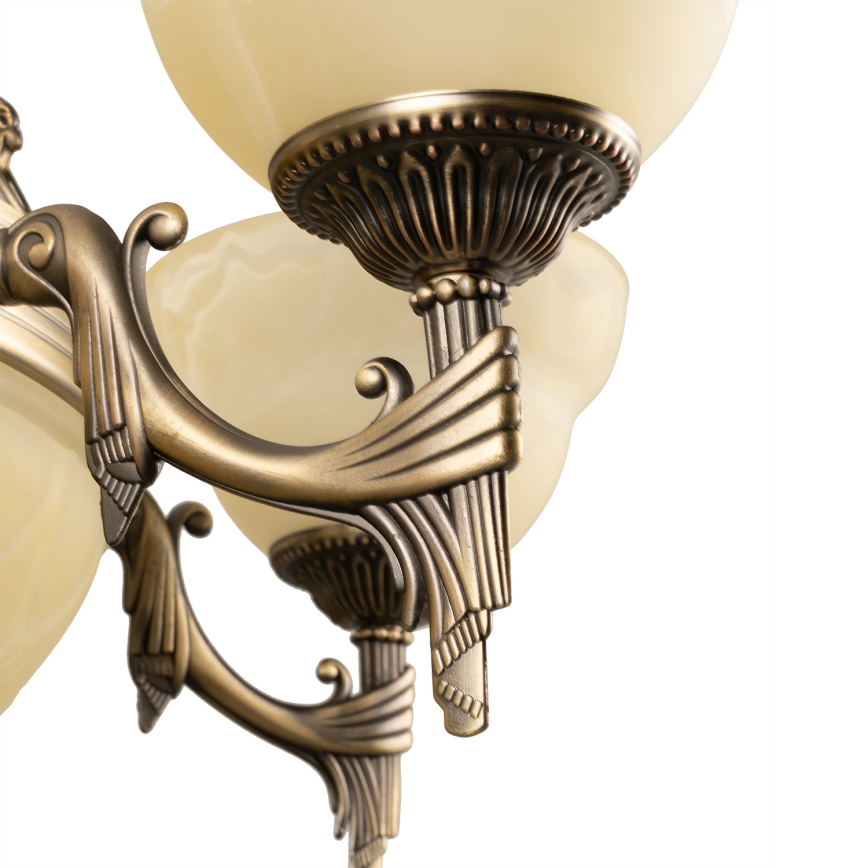 BRILAGI - Candelabru suspendat cu lanț DAHLIA 9xE27/40W/230V Ø 74 cm alamă