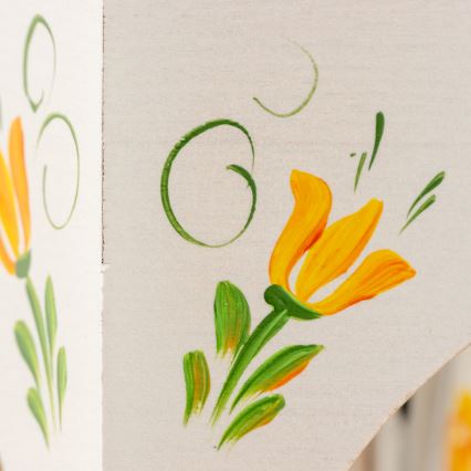 Brilagi - Candelabru suspendat cu lanț QUEEN 6xE14/40W/230V fag/crem