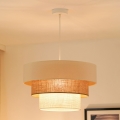 BRILAGI - Candelabru suspendat pe cablu DENVER LUNETA 1xE27/15W/230V diametru 45 cm bej/maro/crem