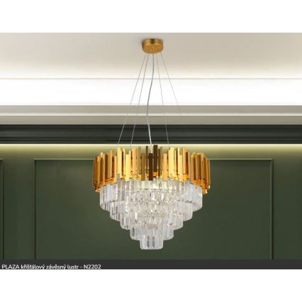 Brilagi - Candelabru suspendat pe cablu PLAZA, 9xE14/40W/230V