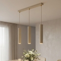 BRILAGI - candelabru suspendat pe cablu, TUBE 3xGU10/15W/230V, bej/auriu