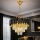 Brilagi - Candelabru suspendat pe lanț ECLIPSE 5xE14/10W/230V Ø 38 cm negru/auriu