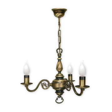 Brilagi - Candelabru suspendat pe lanț IMPERO 3xE14/60W/230V alamă